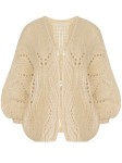 Ażurowy sweter z wełny merino i moheru BUTTER YELLOW