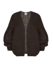 Sweter z wełny merino i moheru CHOCOLATE BROWN