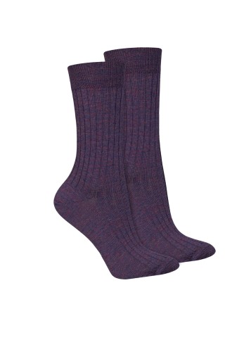 Cienkie skarpety z wełny merino PURPLE
