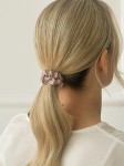 Mała jedwabna gumka do włosów PINK BLUSH 